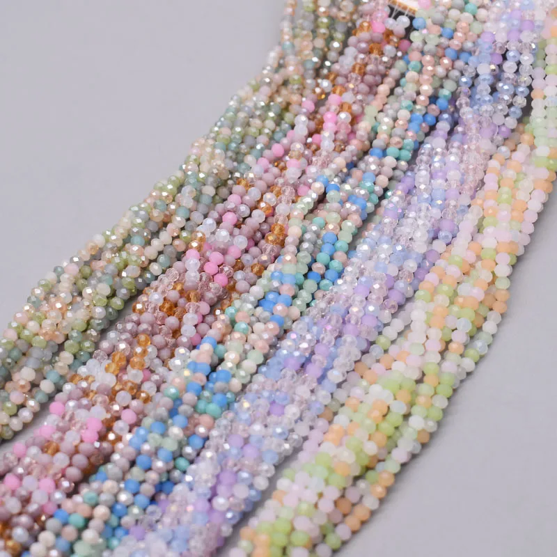 10 Hebras De Cuentas Sueltas De Cristal Checo Facetado Rondelle, 8 Mm Espaciador De Cristal Azul Zafiro Claro 690 720 Piezas Para Joyer A Arte~p114410542