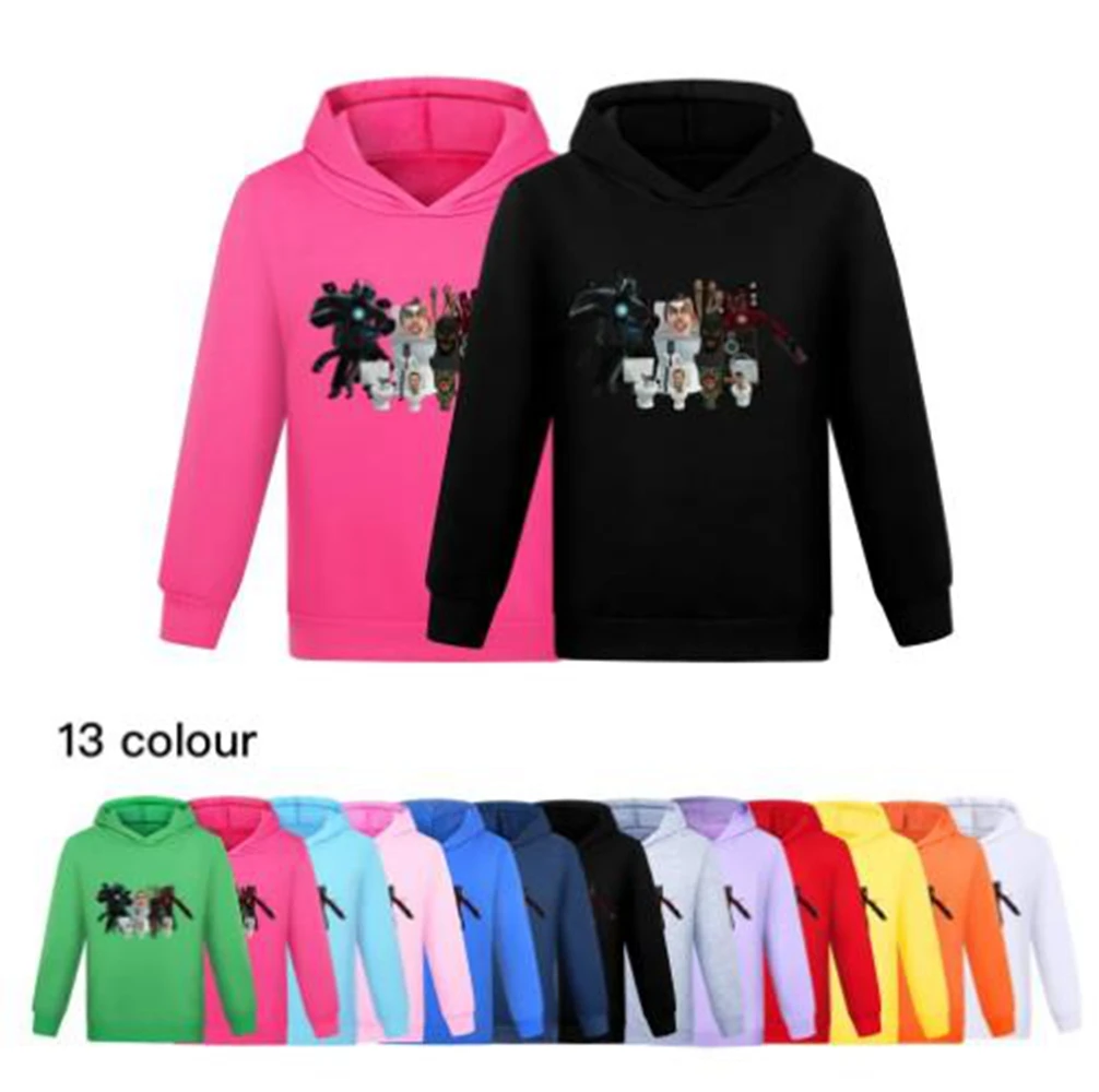 

Kids Halloween Skibidi Toilet Hoodie Boys Game SpeakerMan Camcorder Man Tv Man Cosplay Costume Children Clothing Girl Sweatshirt