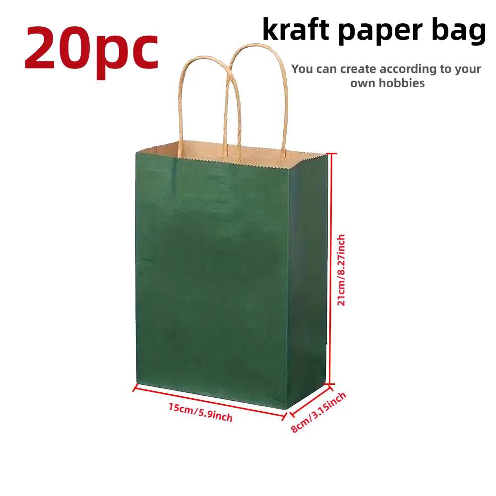 Versatile Brown Kraft Paper Gift Bag with Handle