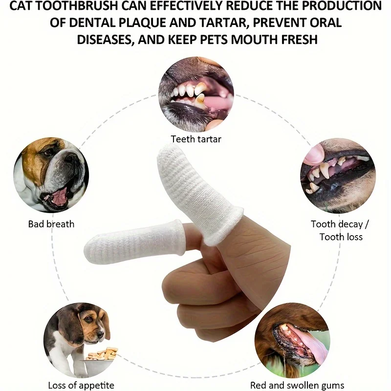 Title 3, 4pcs Dog Finger Toothbrush, 360 Degree Soft Dog...