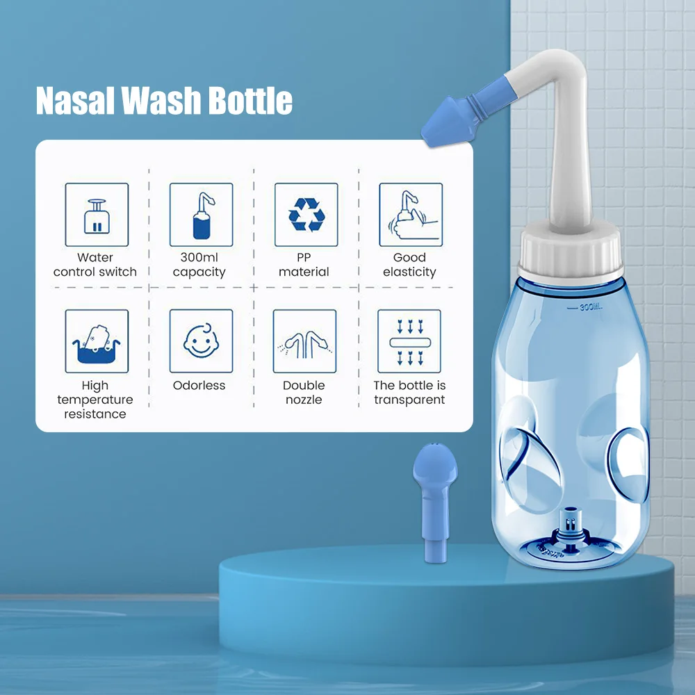 Flacone Per Lavaggio Nasale Detergente Per Rinite Nasale Medico Rondella Per Risciacquo Per Bambini Neti Pot Rinite Evita Sinusite Allergica Irrigator