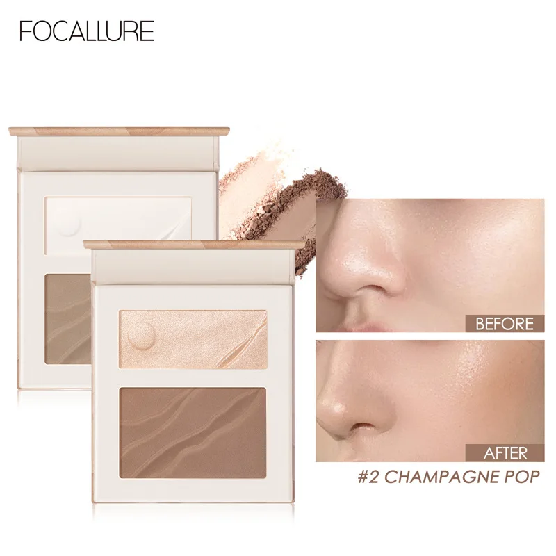 

FOCALLURE Bronzer Highlighter Palette For Face Professional Long Lasting Natural Matte Concealer Contouring Makeup Cosmetics