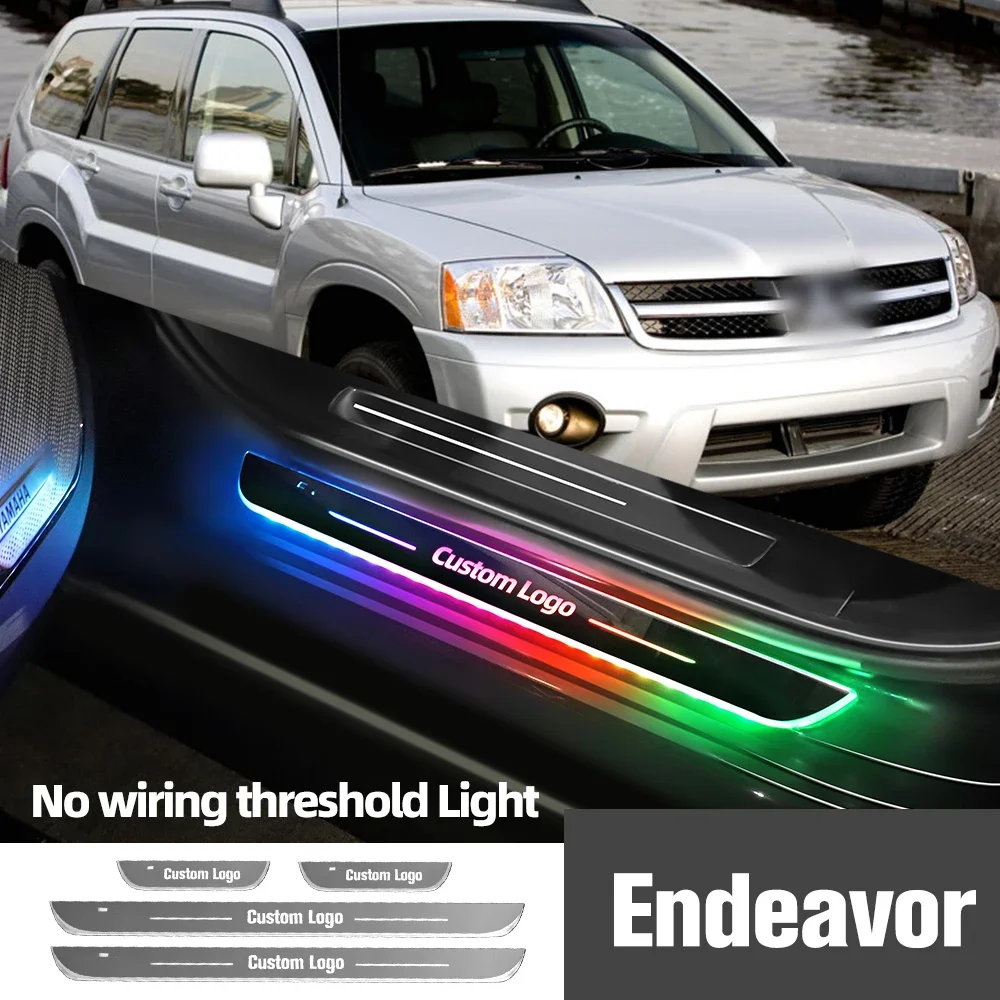 

For Mitsubishi Endeavor 2004-2008 2006 2007 Car Door Sill Light Customized Logo LED Welcome Threshold Pedal Lamp Accessories