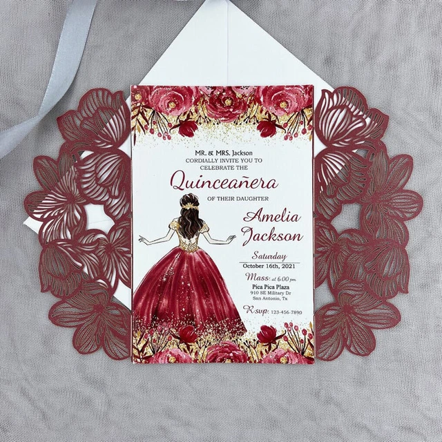 Enchanted quinceañera invitations