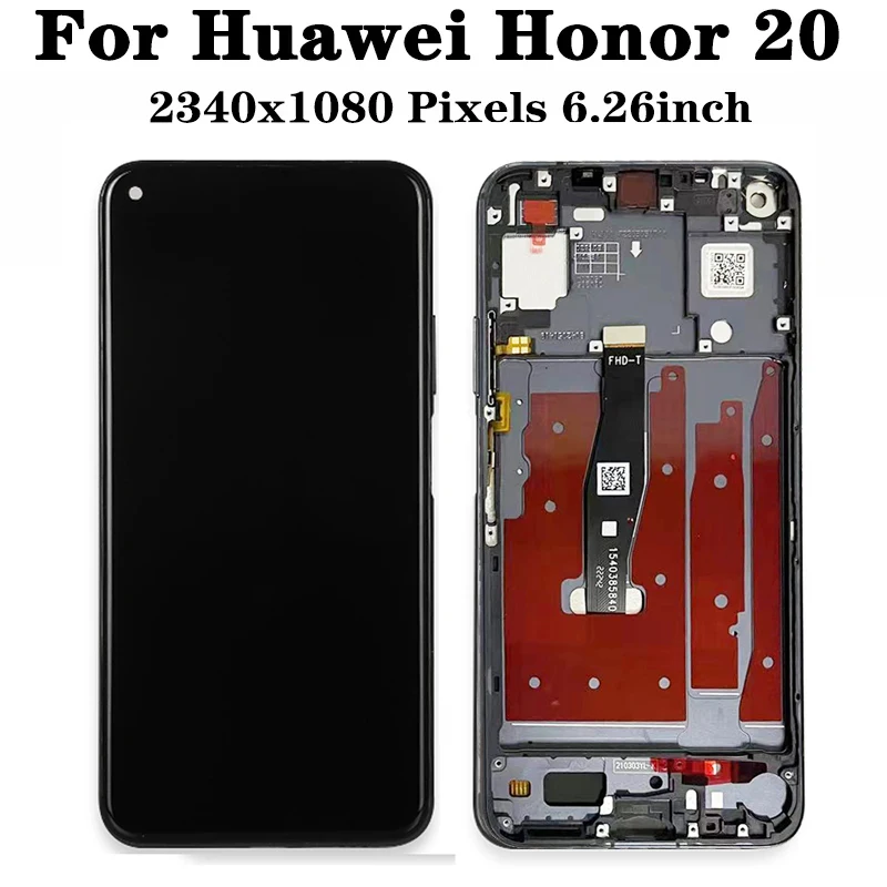 6.26''Test For Huawei Honor 20 Honor20 LCD Display Touch Screen Digitizer Assembly Replacement For Huawei Nova 5T Nova5T LCD