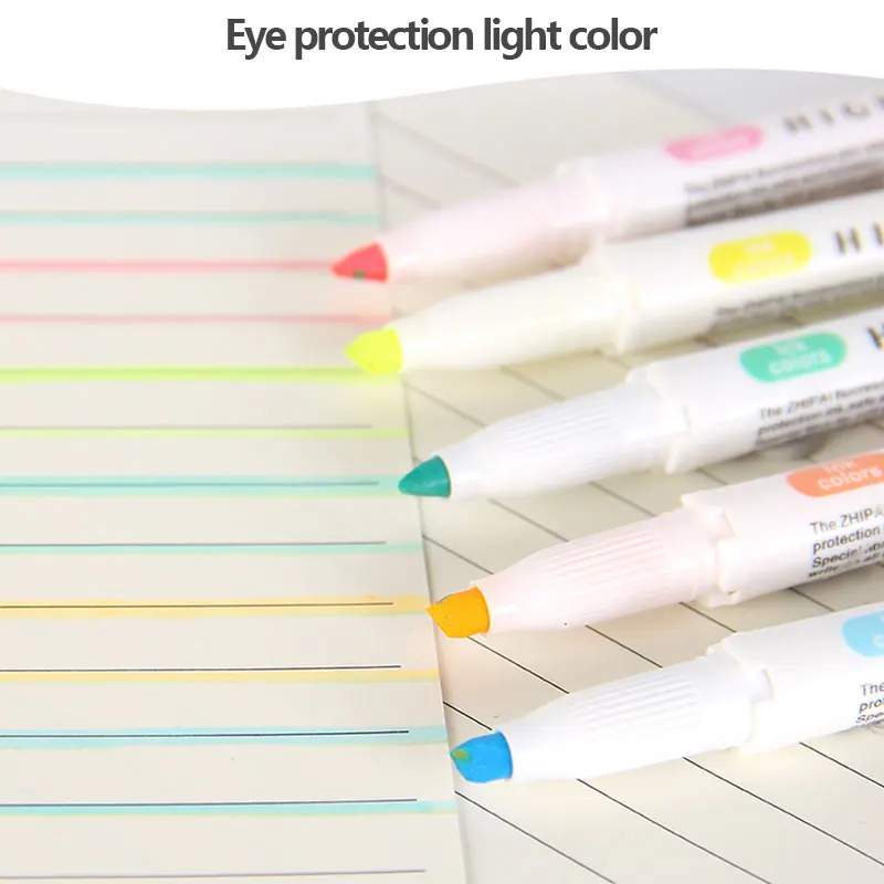 5/15/25 Pcs Double Head Highlighter Pens Graffiti Markers Highlighters Art Colored Sketch Markers Kawaii Korean Stationery
