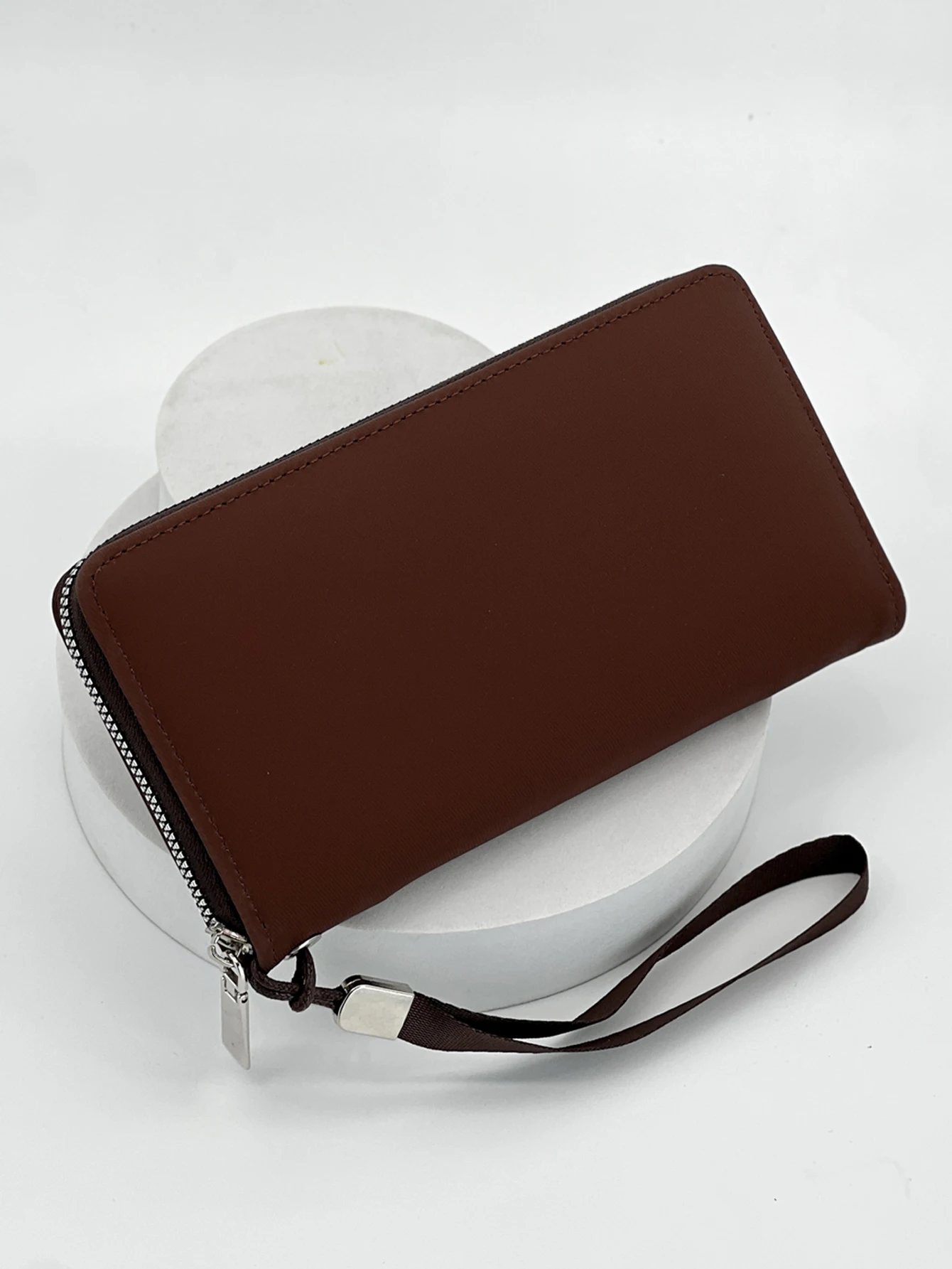 New Pu Urban Simple Large-Capacity Multi-Card Slot Mobile Phone Bag Single Zipper Fashionable Long Style