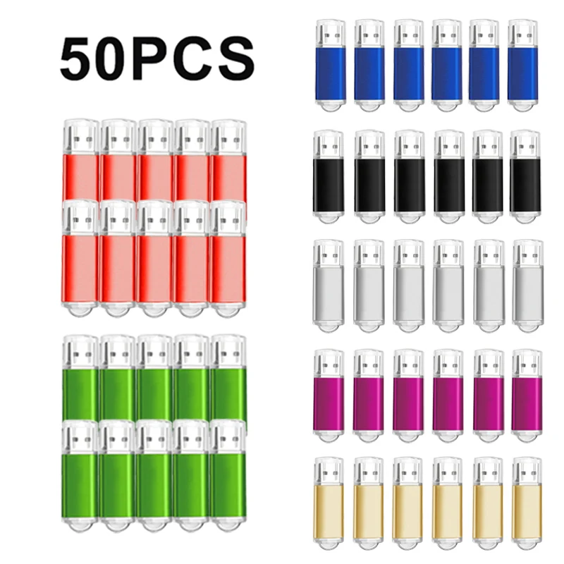 thumbnail image 1 of 50 unidades/lote de memoria USB de 64 GB, 32 GB, 4 GB, venta al por mayor, unidad flash USB de metal con logotipo personalizado gratuito, unidad USB de 128 GB, 8 GB, 16 GB, regalo, 1 of 5