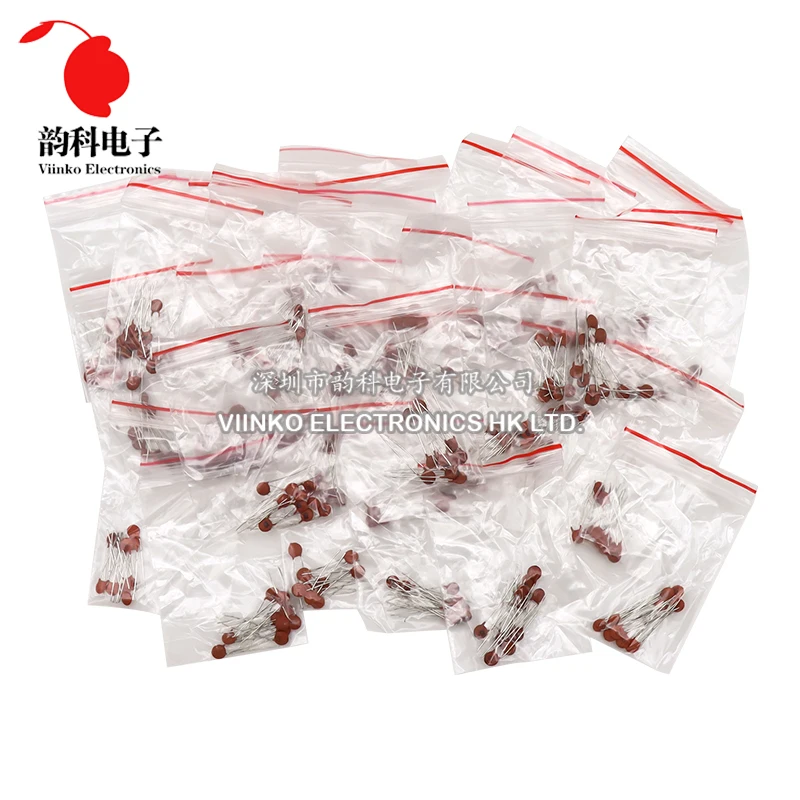 Ceramic capacitor set pack 2PF-0.1UF 30 values*10pcs Electronic Components Package capacitor Assorted Kit samples Diy 300pcs/lot