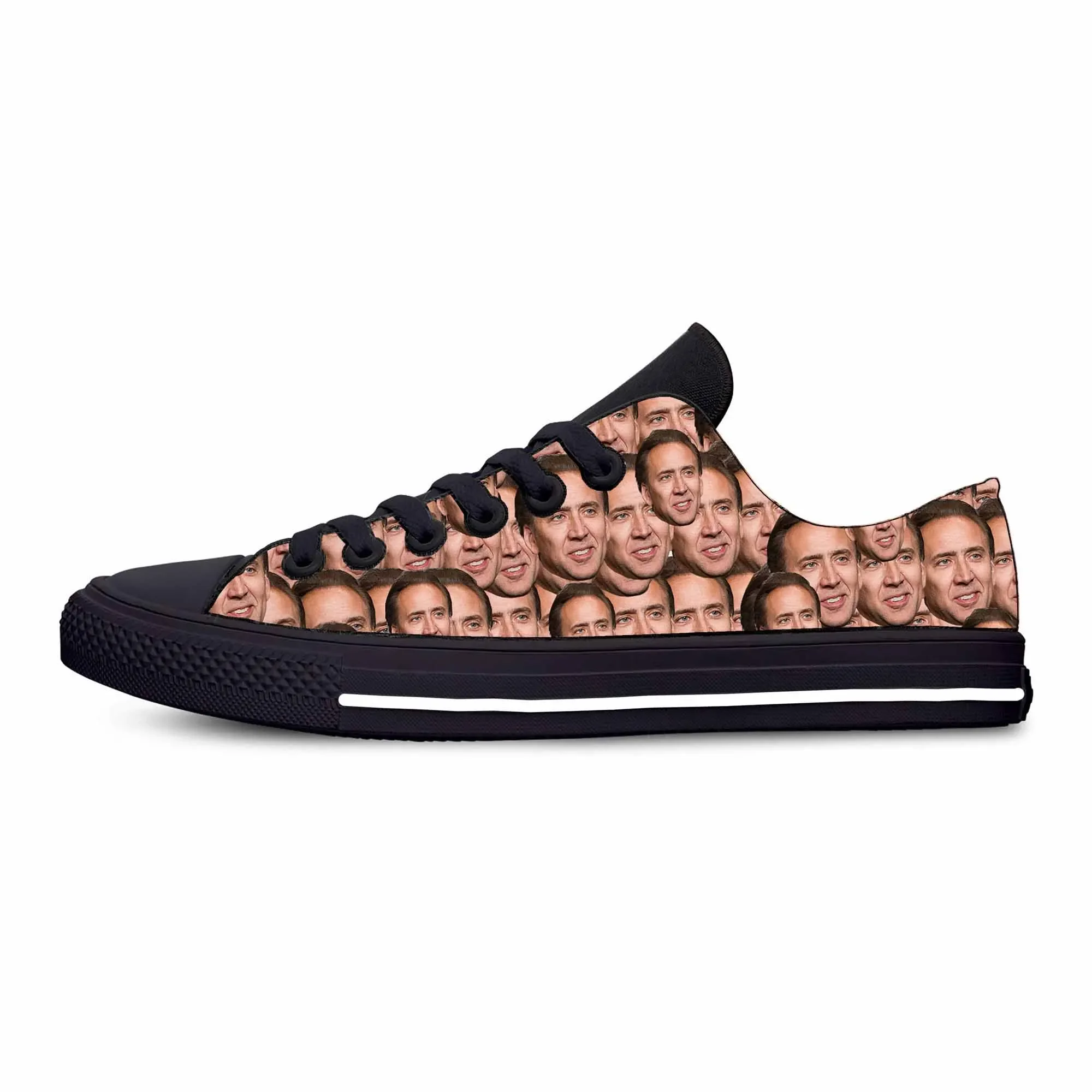 Hot Summer Cool Anime Cartoon Manga Nicolas Cage Funny Fashion Casual Cloth Shoes Men Women Sneakers High Help Board Shoes