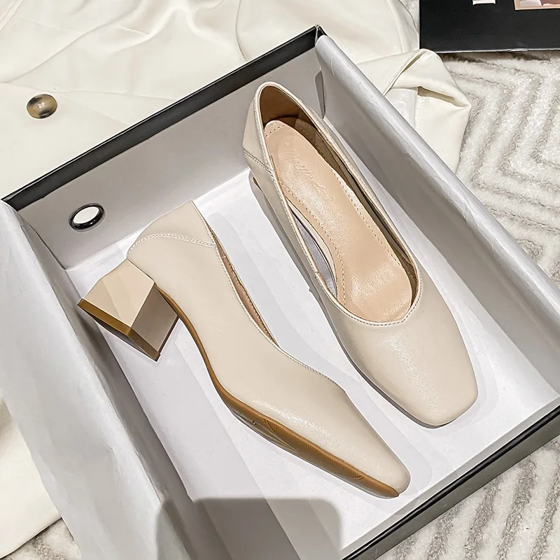 

Туфли-лодочки женские на квадратном каблуке, свадебные удобные, квадратный каблук, квадратный каблук, Классическая обувь для вечерние