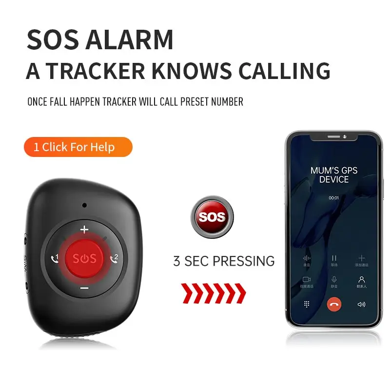 IP67 방수 스마트 GPS 목걸이 로케이터 트래커, 어린이 노인 부모 학생 SOS 원격 모니터, 알림 전화 펜던트 시계