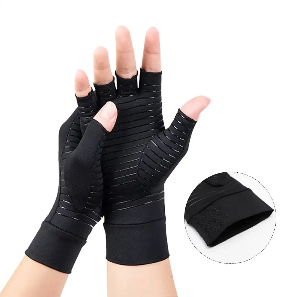 1Pair Compression Arthritis Gloves with Strap,Carpal Tunnel,Typing Joint Pain Relief Women Men Therapy Wristband