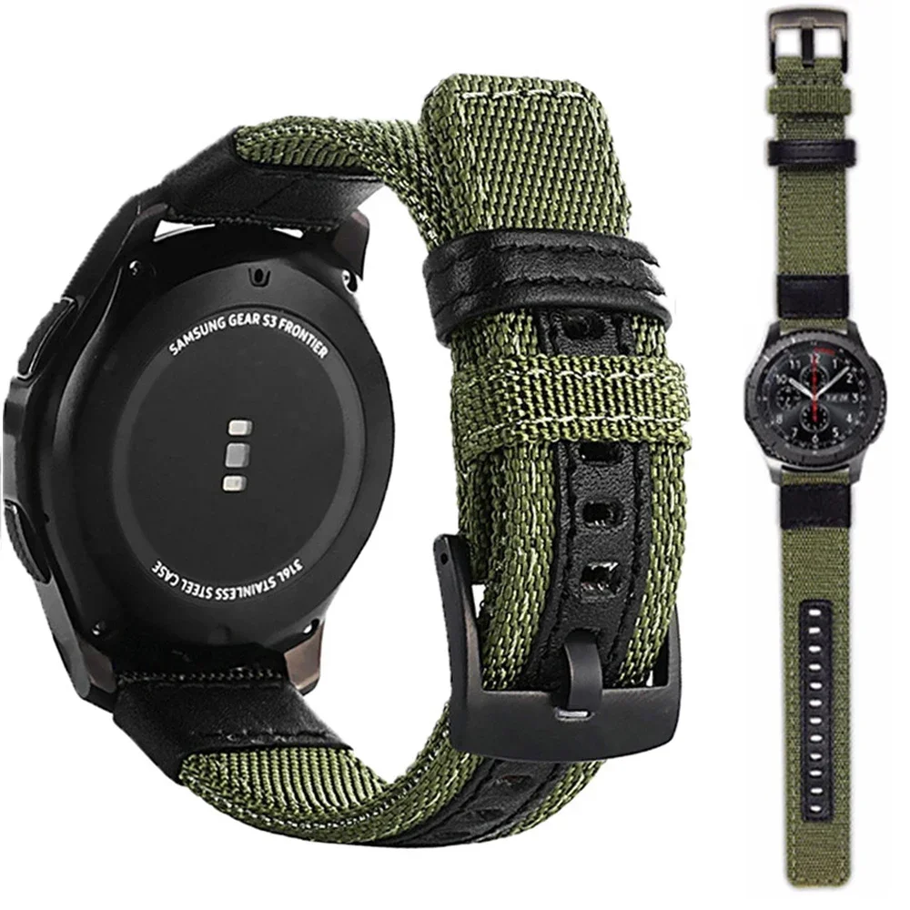 Versatile Nylon Woven Sport Watch Strap, 22mm & 20mm - Premium Wrist Band