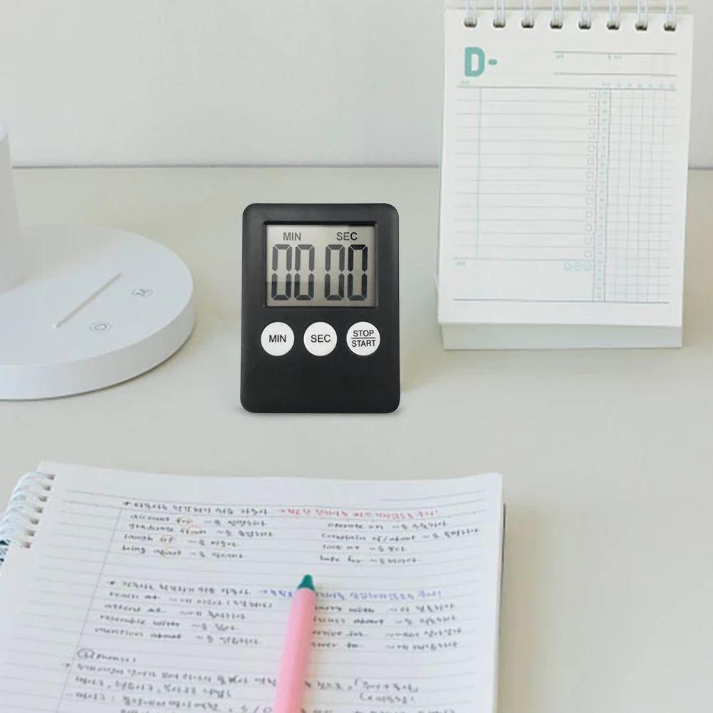 Digital Electronic Kitchen Timer Multi-Function Electronic Timer Stopwatch LCD Display Mini for Sports Exercise Baking Cooking