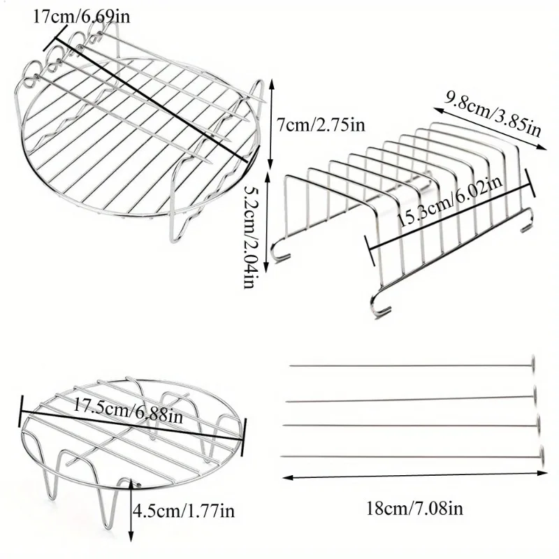 Multi-Purpose Toast Rack, Bread Stand Baking Grid Pizza Plate Grill Pot Versatile Kitchen Tool for Oven Air Fryer and Party Use