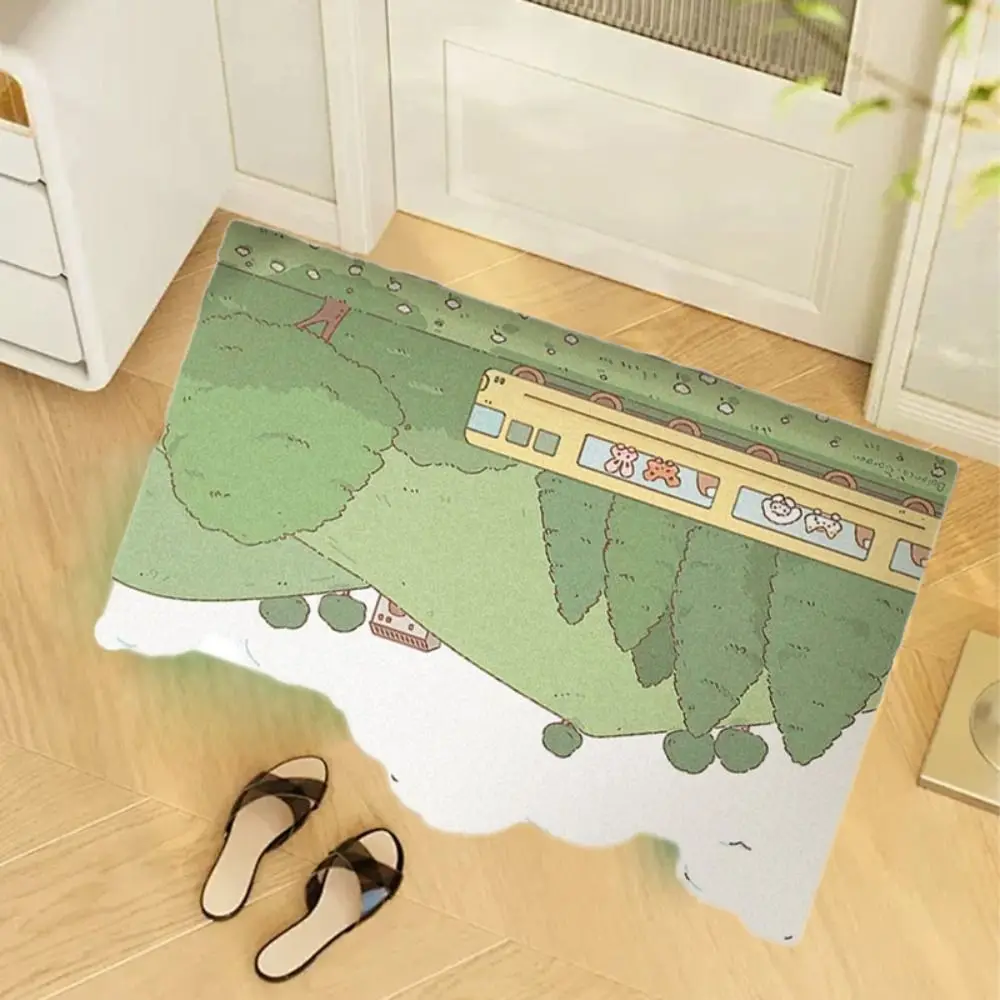 Creative Cartoon Dirt-Resistant Foot Pad Water-Absorbing Non-Slip Floor Carpet Quick-Dry Diatom Material Floor Rugs Kitchen