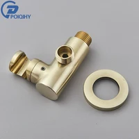 Poiqihy Chrome หัวฝักบัวมือถือสเปรย์อาบน้ําติดผนัง Bidet Sprayer ผู้ถือปกปิดก๊อกน้ําอุปกรณ์เสริม 4