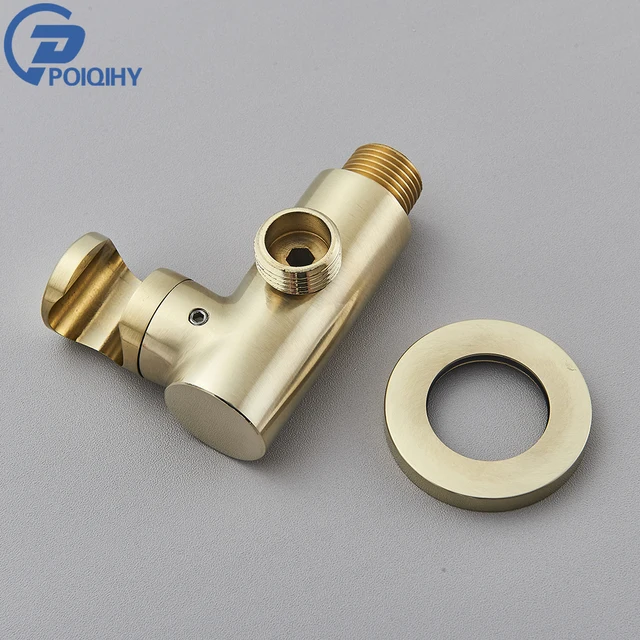 Poiqihy Chrome หัวฝักบัวมือถือสเปรย์อาบน้ําติดผนัง Bidet Sprayer ผู้ถือปกปิดก๊อกน้ําอุปกรณ์เสริม 4