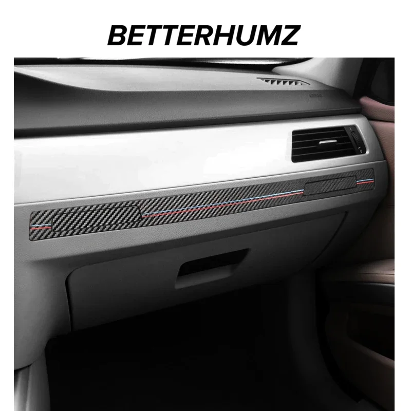 Car Interior Trim For BMW E90 E92 E93 Made of Alcantara Copilot Cup Holder Panel Cover Trim Strip M Performance Sticker Car Interior Accessories