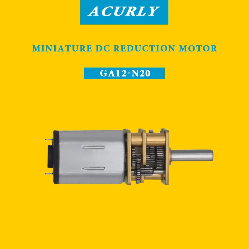 GA12-N20 DC 3V 6V 12V Micro Moteur à Engrenages En Métal Moteur à Engrenages à Roue Dentée 30 Tr/min 50 Tr/min 60 Tr/min 100 Tr/min 150 Tr/min 200 Tr/min 300 Tr/min 600