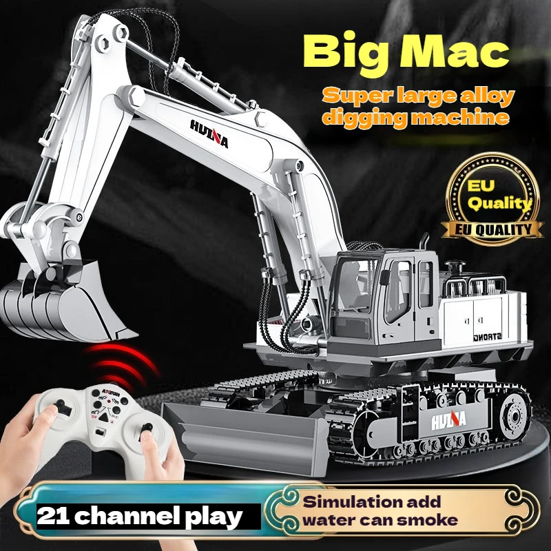 Huina 310 Super Large 21 Channel Alloy Remote Control Excavator Simulation Excavator Engineering Vehicle Kids Toys Gift 2