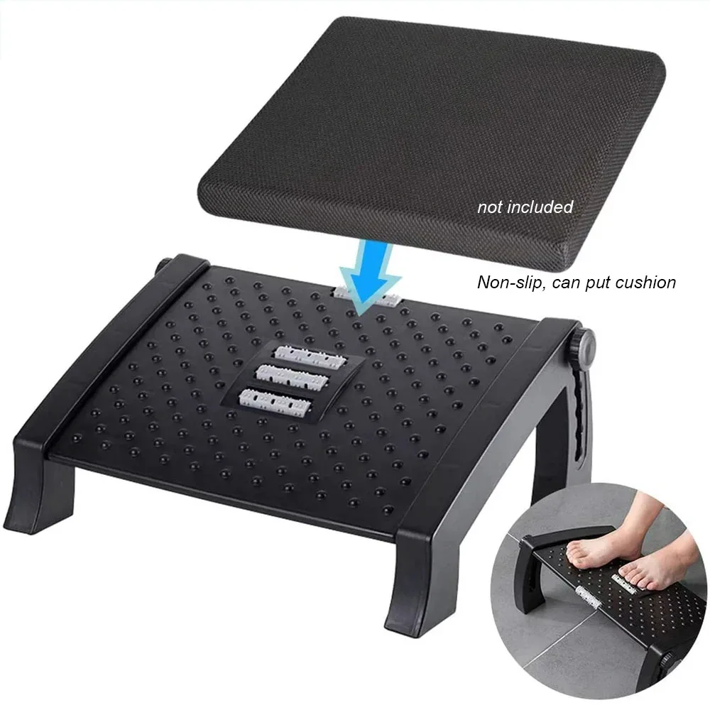 Under Desk Footrest Slip Massage Surface for Heights 