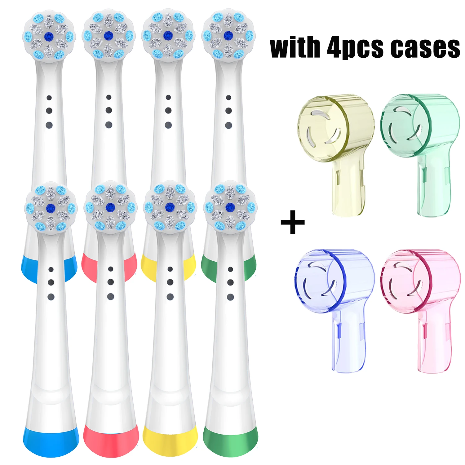 Compatible with Oral-B iO 3/4/5/6/7/8/9/10 Series Ultimate Clean Electric Toothbrush Replacement Brush Heads with Covers,8 Pack