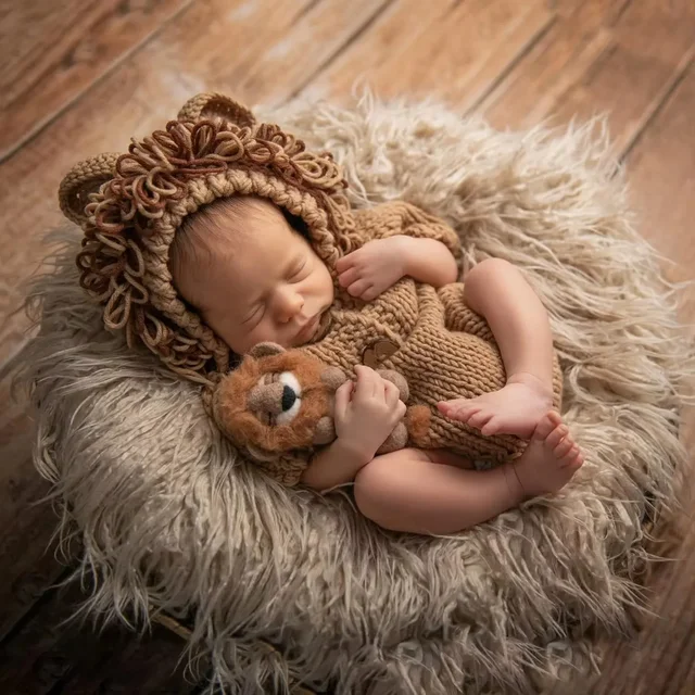 Disfraz Para Bebe Handmade Lion Costume For Babies Newborn Photo