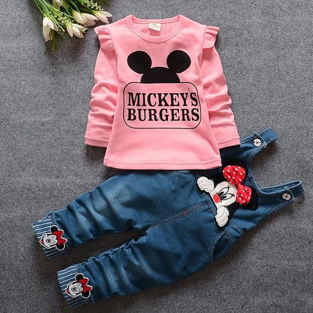 Mickey Baby Girl Clothes Newborn Baby Clothing Set Minnie Spiderman Kids Clothing Children's Outfits Disney Series Kids Costume