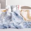 5 Pcs/Set Muslin Baby Feeding Bibs Bamboo Cotton Swaddle Feeding Burp Cloth Newborn Soft Cotton Baby Blanket 60*60cm 6