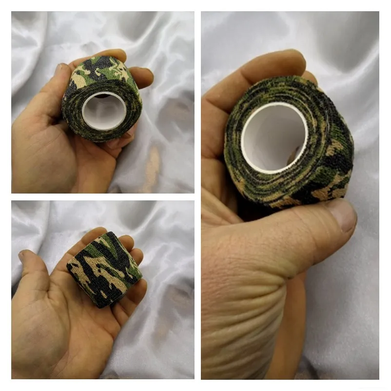 Camouflage Tape Camouflage Hunting Accessories 5cm x 4.5m Army Camo Outdoor Hunting Shooting Blind Wrap Camouflage Stealth Tape Waterproof Wrap Durable Self-adhesive Bandage
