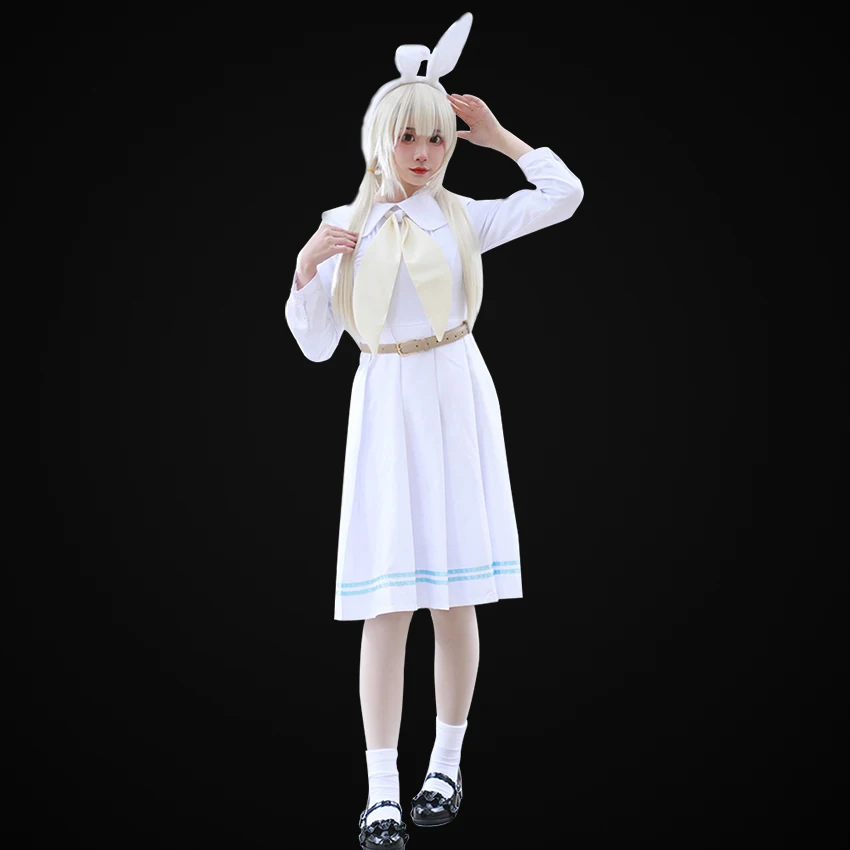 

Beastars Haru Princess Dress White Rabbit Lolita Haru Cosplay Anime Cute Uniform Gothic Dress Adult Halloween Costumes for Woman