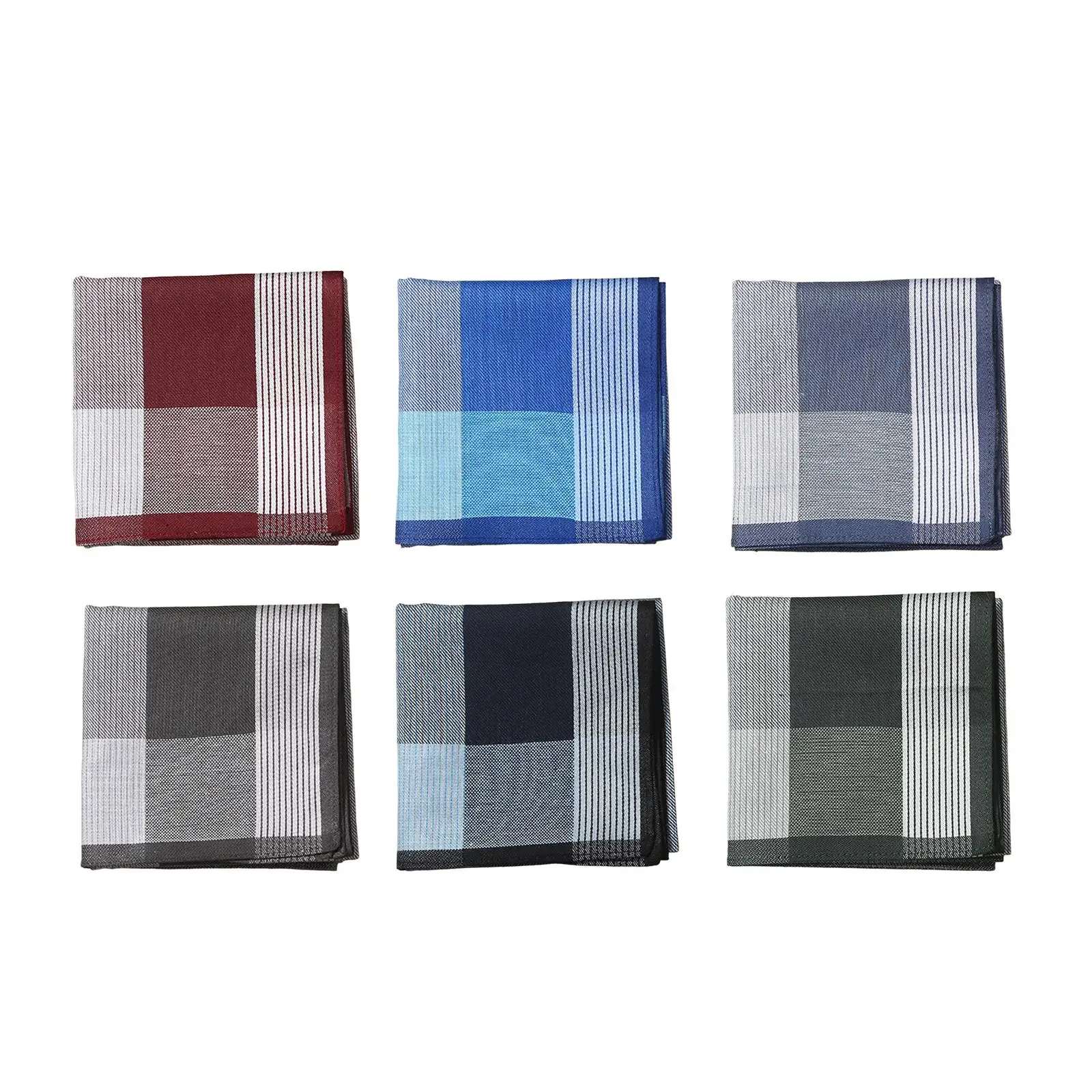

6x Cloth Men's Hanky The Sweat Towels Bandanas Pocket Square Hankies for Suit Party Men Birthday Grooms