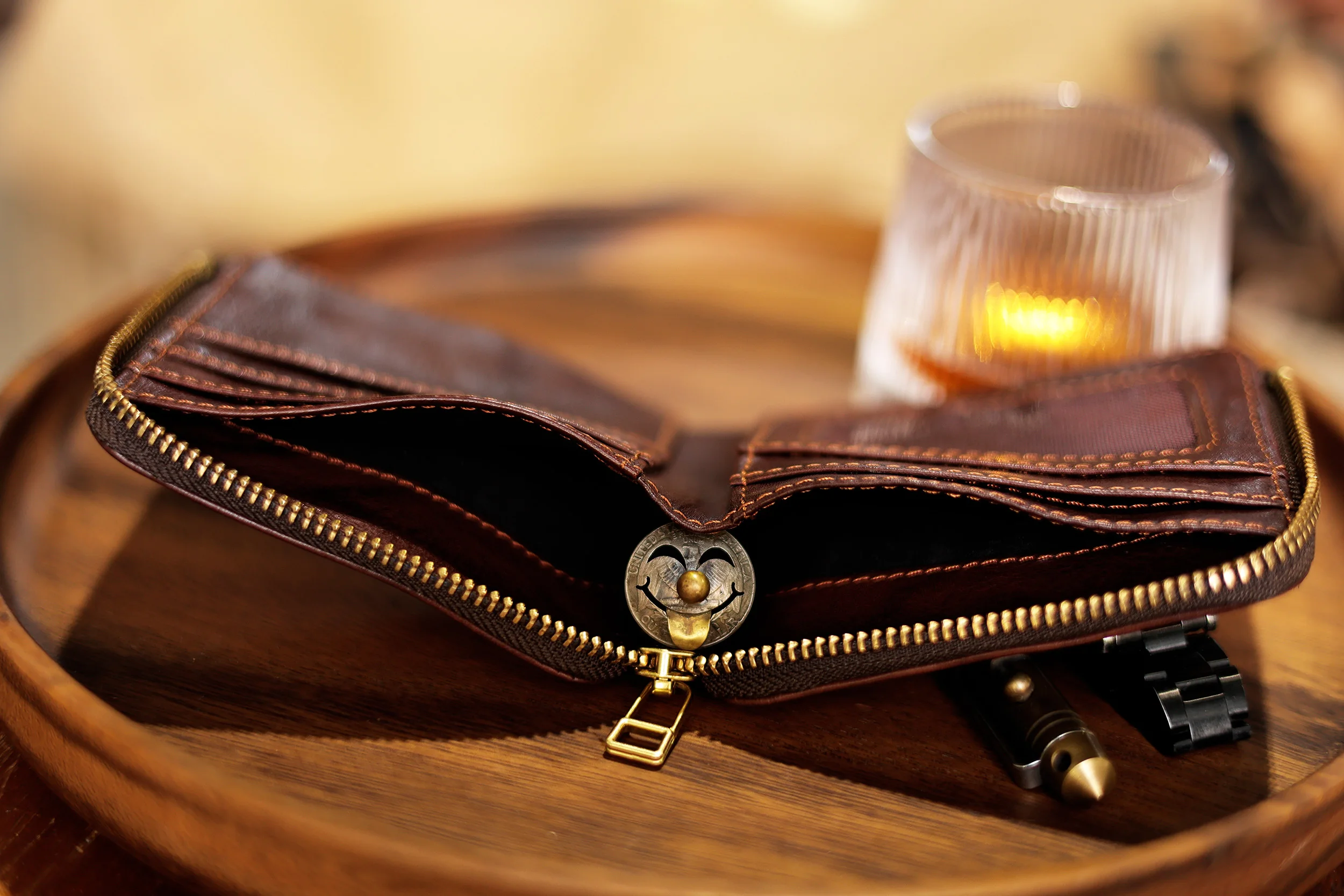 PNDME mode hochwertige pflanzlich gegerbte rindsleder männer kurze brieftasche vintage echtes leder ID kreditkarte halter geldbörse – Detail 20