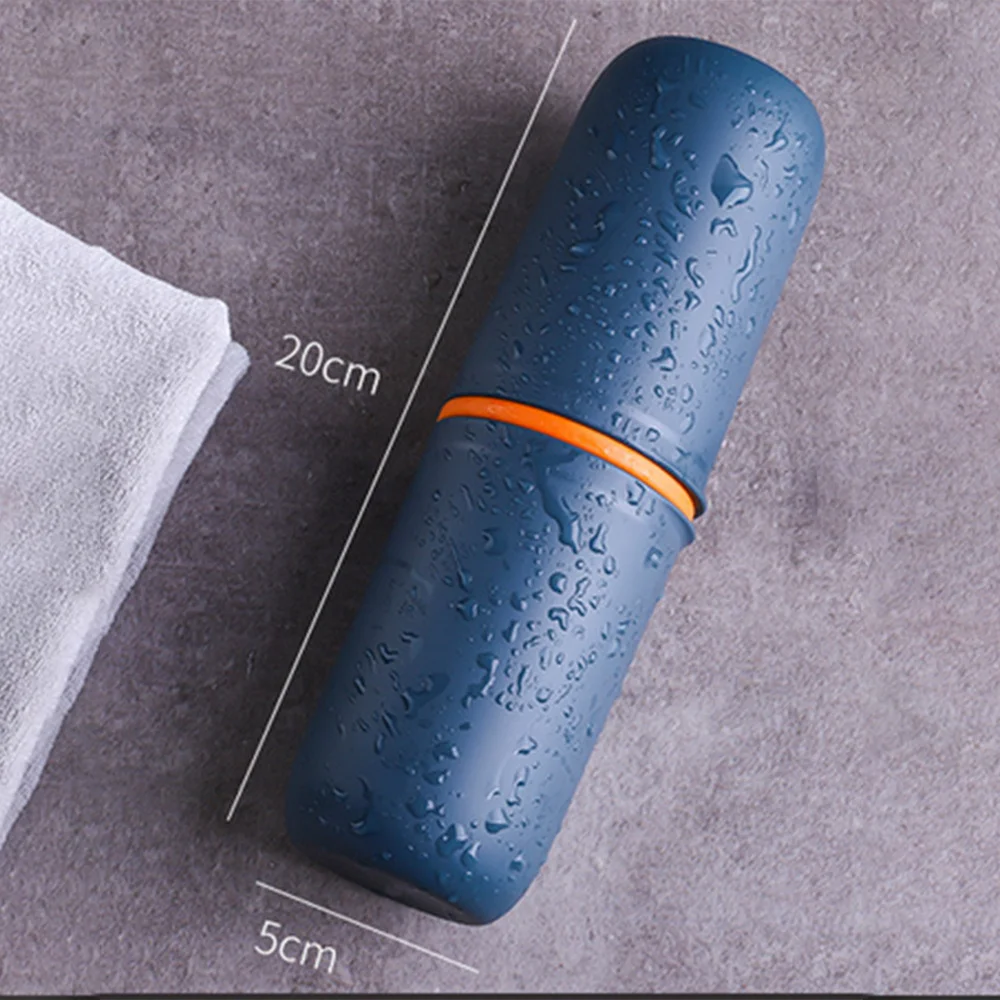 Compact Travel Toothbrush Holder with Lid - Reusable & Space-Saving for Outdoor and Business Trips
