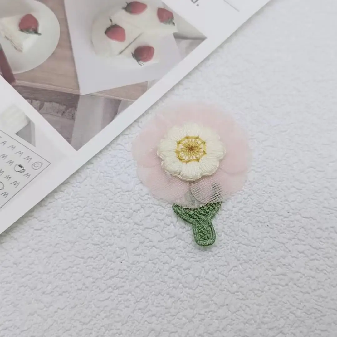 20PCS Fabric flowers accessories handmade decorative cloth stickers DIY headdress clothes socks accessories