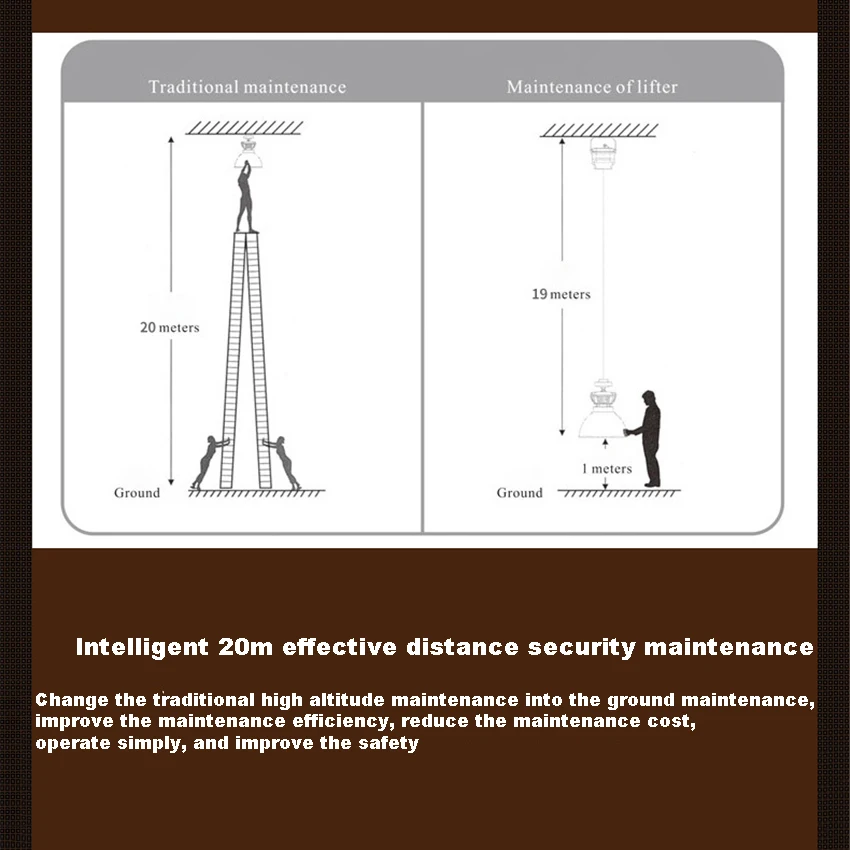 110V/220V Lights Lifter 20M Remote Control ,15M Lifting height ,Load weight 10kg, Commercial Lighting Electric Lifting System