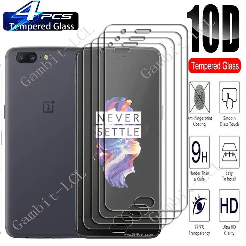 

4PCS For OnePlus 5 5.5" Screen Protective Tempered Glass On OnePlus5 One Plus A5000 Protection Cover Film