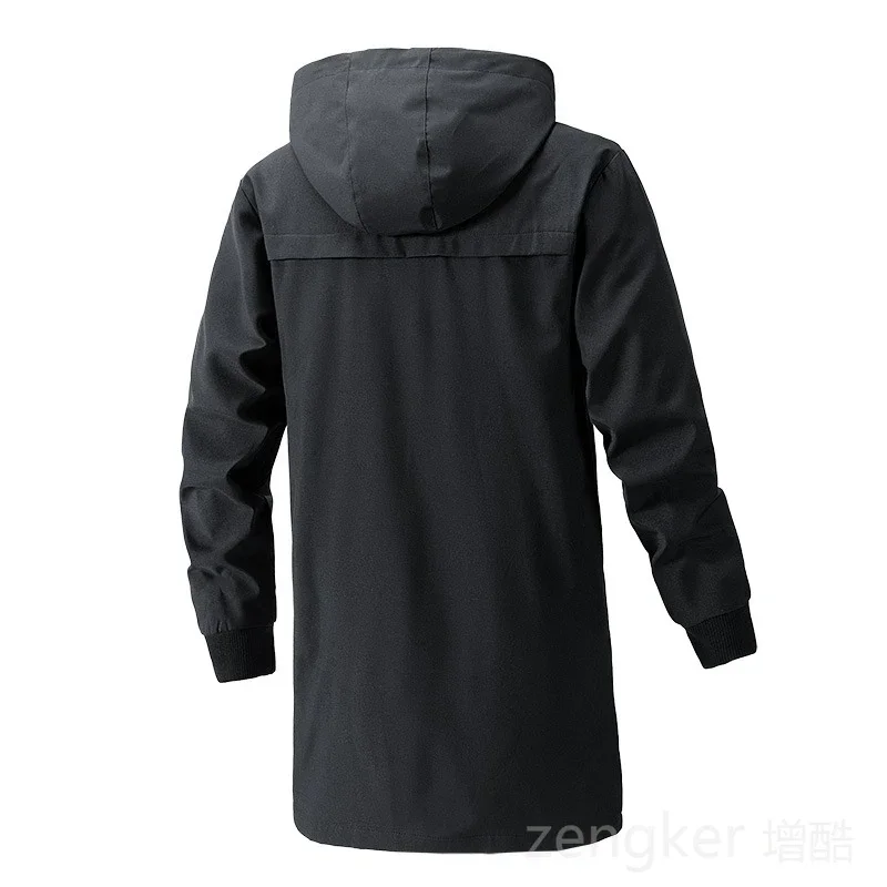 Extra-large men jacket  Plus-size mid-length windbreaker new for fall 2025 men clothing 9XL 8XL 7XL coat men 2