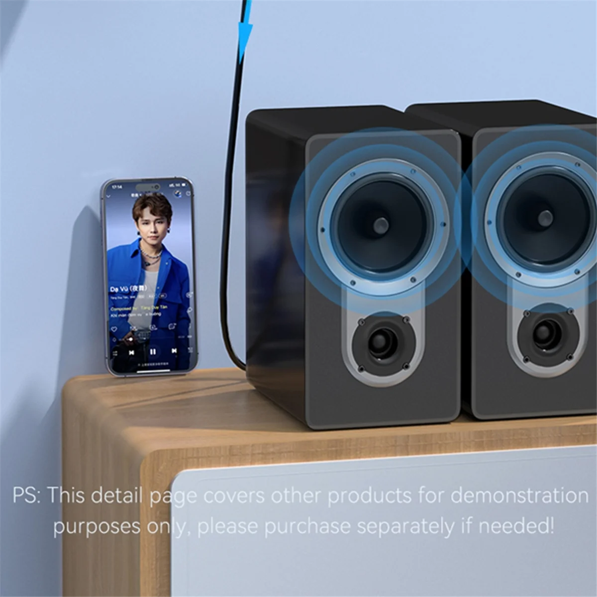 TV 헤드폰용 무선 블루투스 리시버 송신기, 마이크 입력 미국 플러그, 지지대 QC3.0 고속 충전, 3 in 1