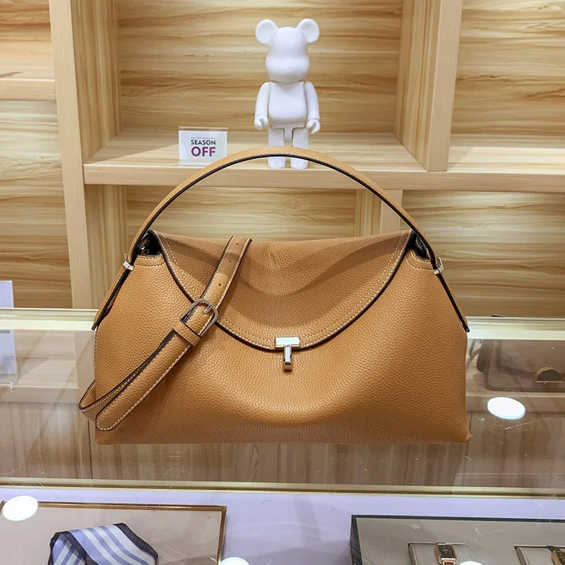 Luxury brand large capacity Messenger Bag Women's Shoulder Bag lychee print cowhide T-lock crossbody bag