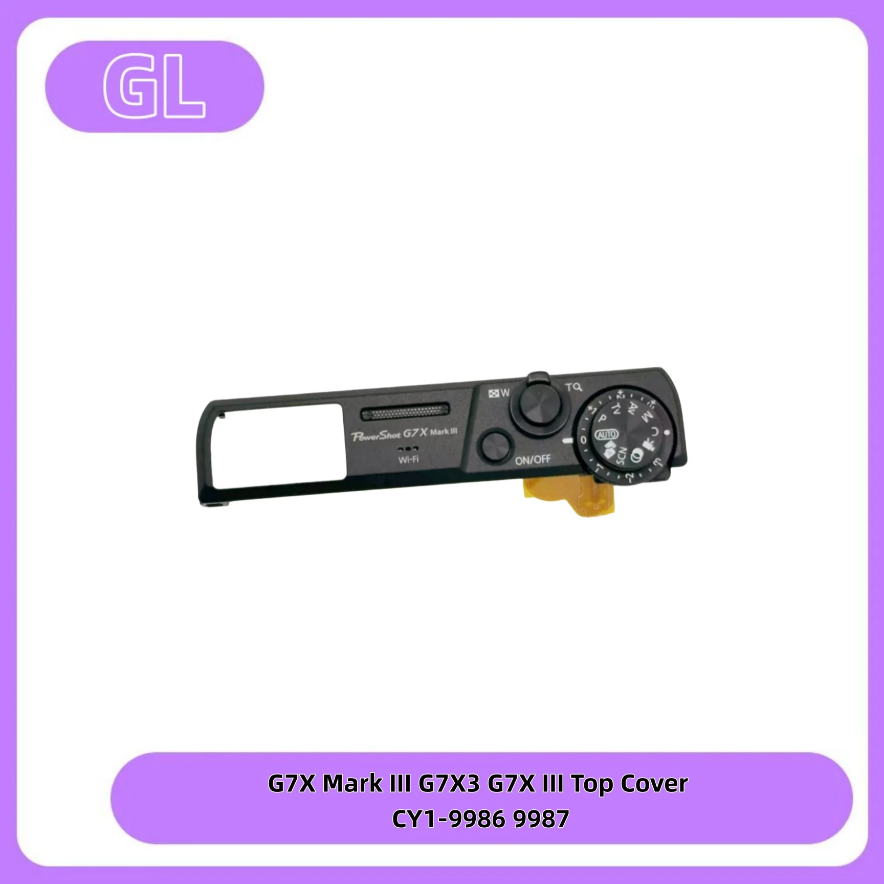 새로운 오리지널 캐논 파워샷 G7X 마크 III G7X3, G7X III 상단 커버 쉘 케이스 프레임 플레이트 블랙 실버