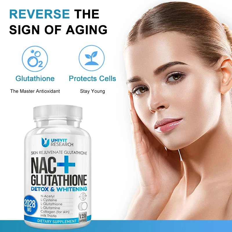 

Glutathione Collagen Skin Supplement Capsules, Detoxification, Whitening, Fine Line Support, Help Immune System