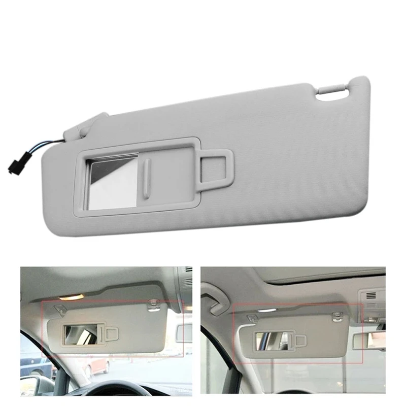 Car Sun Visor Panel With Makeup Mirror For Golf 7 Jetta Mk7 T-Cross Passat B8 Cc E-Golf T-Roc