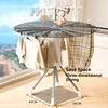 Thickened Foldable Clothes Hanger Rotary Floor Standing Clothes Drying Rack for Balcony Bathroom Space Saving Clothes Organizer 2