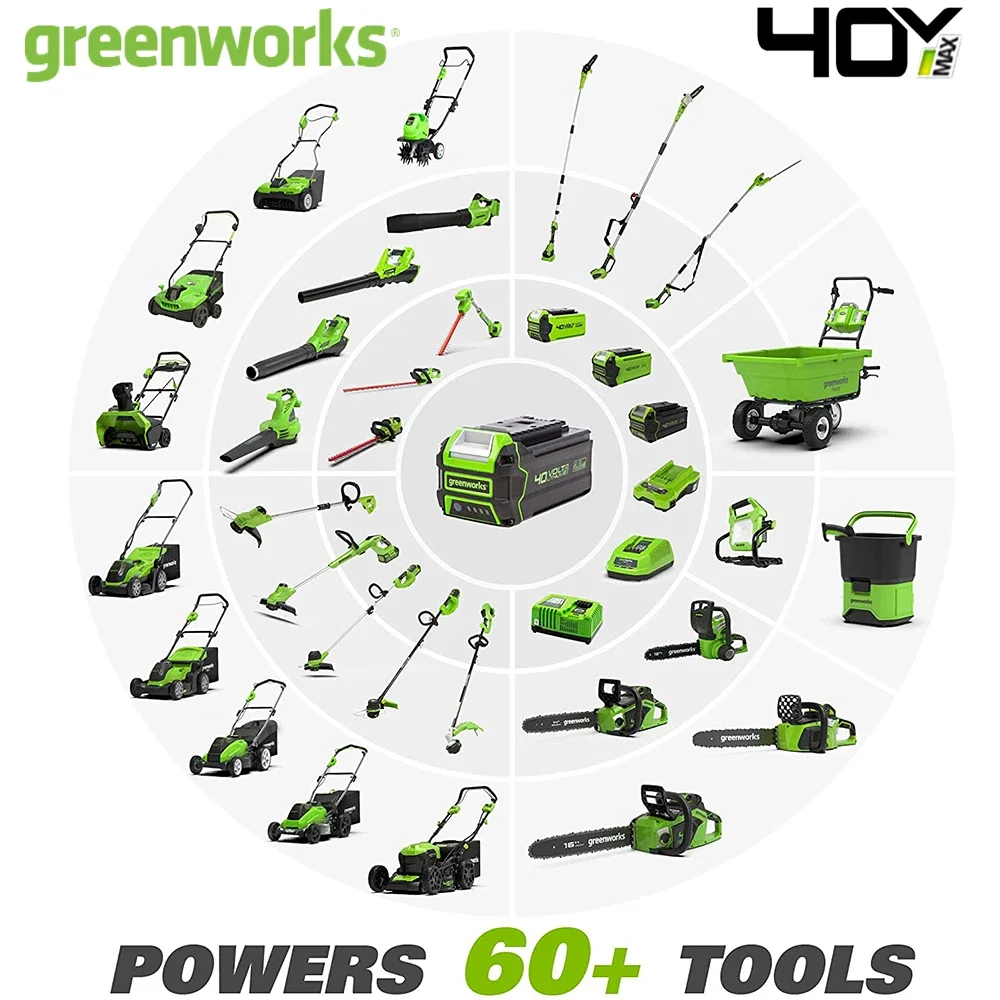 Greenworks 40 V Baumpfleger-Kettensäge mit oberem Griff, bürstenloser Motor, 10 Zoll Stange, 15 m/s, professionelle, einhandbedienbare Gartensäge GS110 – Detail 8