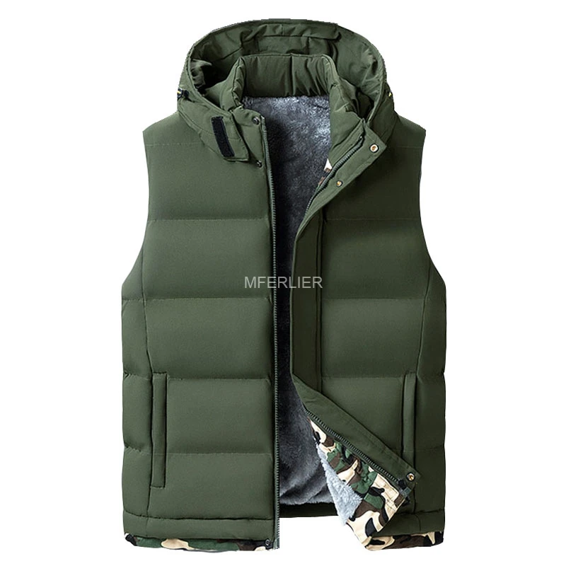 Autumn WInter 10XL 150kg Large Size Men Vest 9XL 8XL Bust 150cm Loose Fleece Vests 3