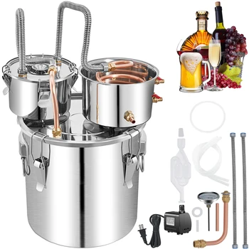 SucceBuy 50L Alcohol Water Distiller Bottle Moonshine Equipment Stainless Steel Brewing Machine for Whisky Wine Beer Dispenser 1
