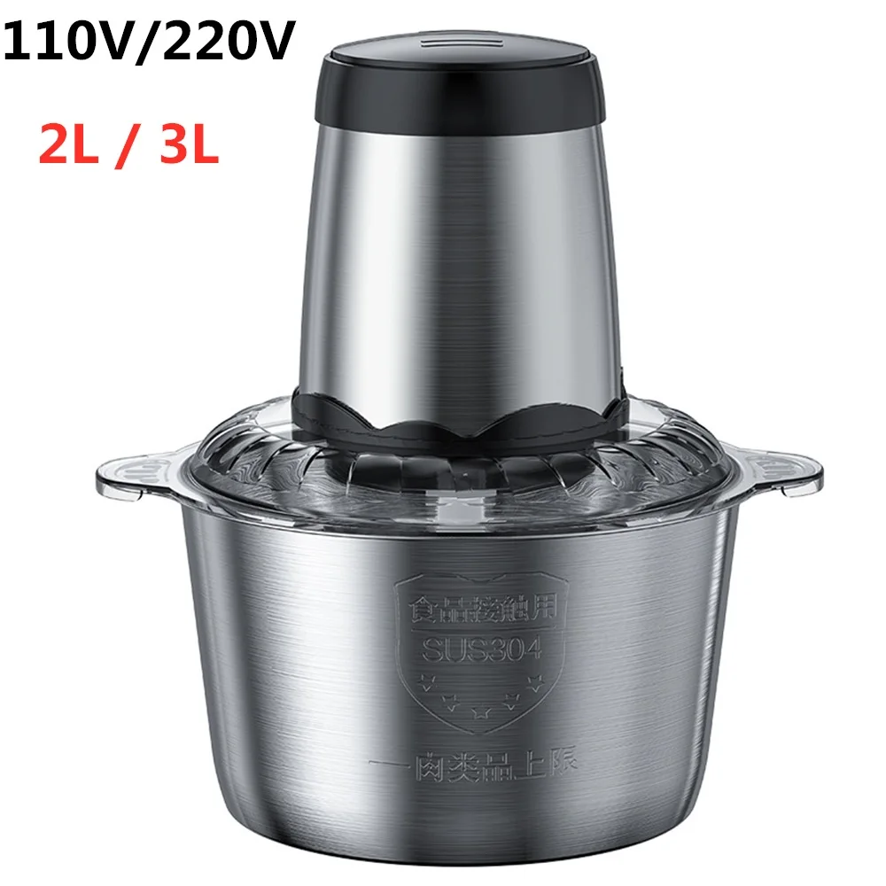 

3L / 2L Electric Meat Grinder 110V 220V Stainless Steel Chopper Meat Mincer Mixer Blender Machine for Kitchen Food Processor 다지기